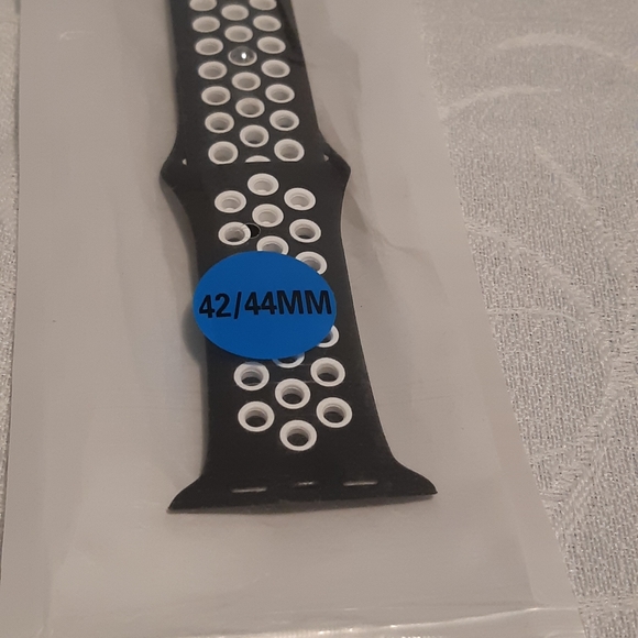 Black And White, Silicone, Apple Watch Band, - Picture 7 of 9